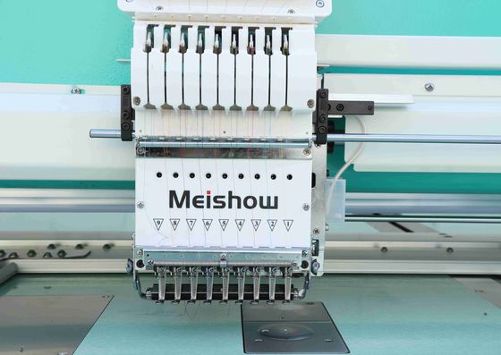 컴퓨터화 된 평면 embroidery 기계 상업용 9 바늘 embroidery 기계 10 머리 1200RPM