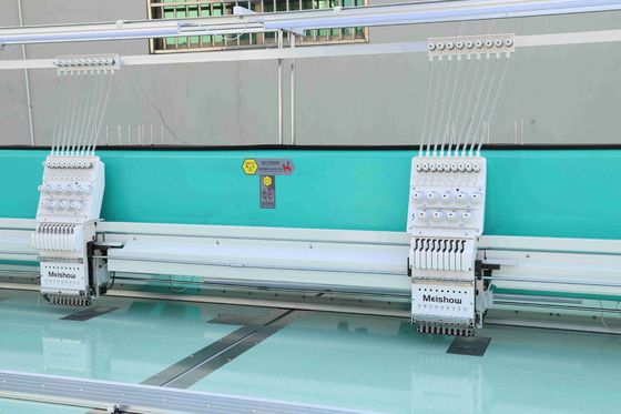 컴퓨터화 된 평면 embroidery 기계 상업용 9 바늘 embroidery 기계 10 머리 1200RPM