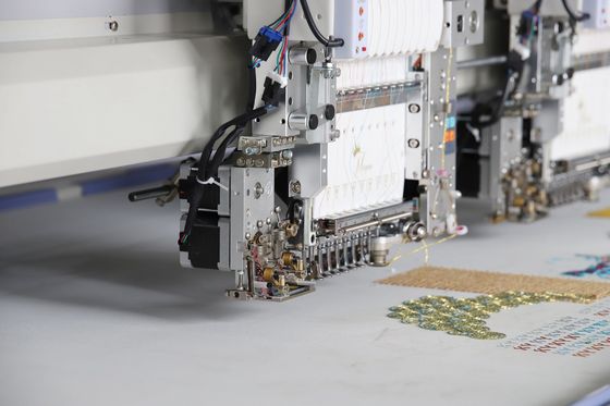 고속 쌍둥이 세킨 embroidery 기계 6 머리 산업 embroidery 기계