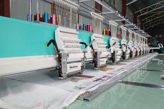 고속 1200RPM 싱글 세킨 embroidery 기계 알루미늄 프레임과 함께 10 헤드