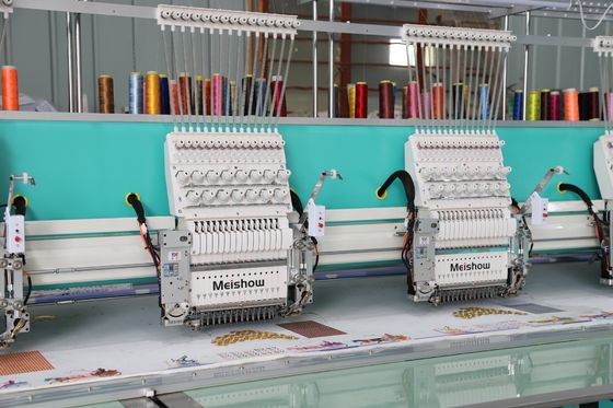 고속 1200RPM 싱글 세킨 embroidery 기계 알루미늄 프레임과 함께 10 헤드